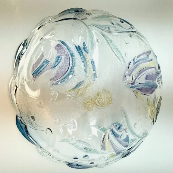 XL 15" Mikasa Glass Serving Platter Round "Savoir Vivre Key Largo" Pattern Japan - Picture 14 of 15